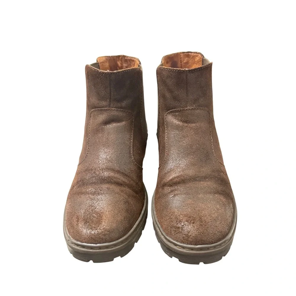 Born Mens Brown Leather Hemlock Chelsea Boots Ankle Booties Size 9.5